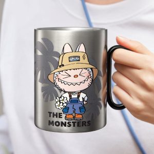 Labubu Garden Bucket Mug – Fall In Wild Serie | RVS Design Mok met Karabijnhaak