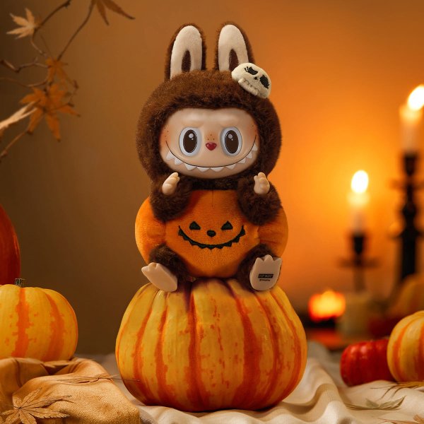 Labubu Pompoen Halloween Hanger – Kawaii Knuffel Collectie - Afbeelding 4