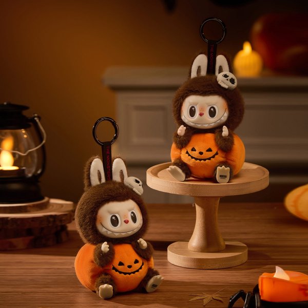 Labubu Pompoen Halloween Hanger – Kawaii Knuffel Collectie - Afbeelding 2