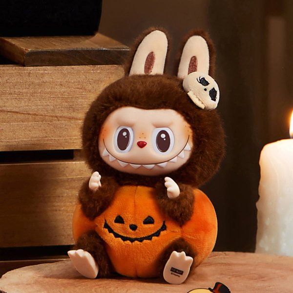 Labubu Pompoen Halloween Hanger – Kawaii Knuffel Collectie - Afbeelding 3