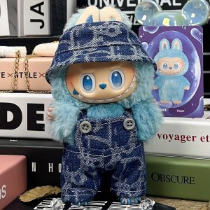 Graphic Denim Set voor Labubu – Gedurfd Blauw met Urban Stijl