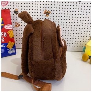 Labubu Rugzak Pluche – Bruine Editie met Sleutelhanger | Kawaii Accessoire & Collector
