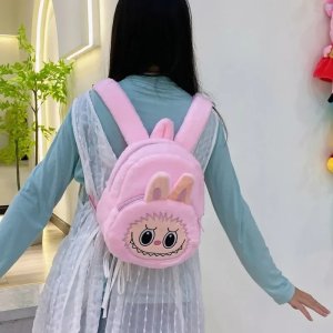 Labubu Rugzak Pluche – Roze Konijn Editie | Kawaii Accessoire & Collector