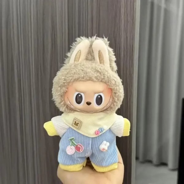 Labubu Pastel Fruitige Outfit – Kersen & Konijntje Editie voor Verzamelfiguren