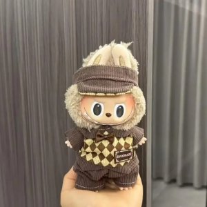 Labubu Vintage Gentleman Outfit – Retro Handgemaakt Editie voor Verzamelfiguren