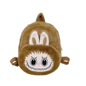 Labubu Rugzak Pluche – Bruine Konijn Editie | Kawaii Accessoire & Collector