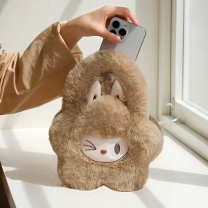 Bruine Kawaii Pluche Tas – Schattige Rugzak in Konijntjesdesign