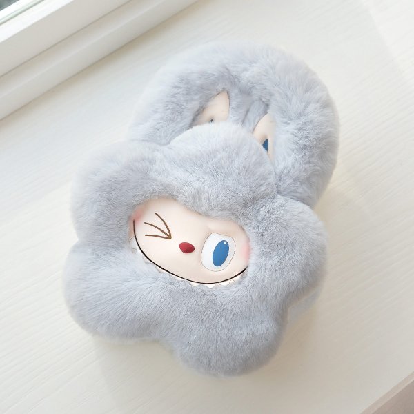 Blauwe Kawaii Pluche Tas – Zachte en Schattige Konijntje Rugzak - Afbeelding 2