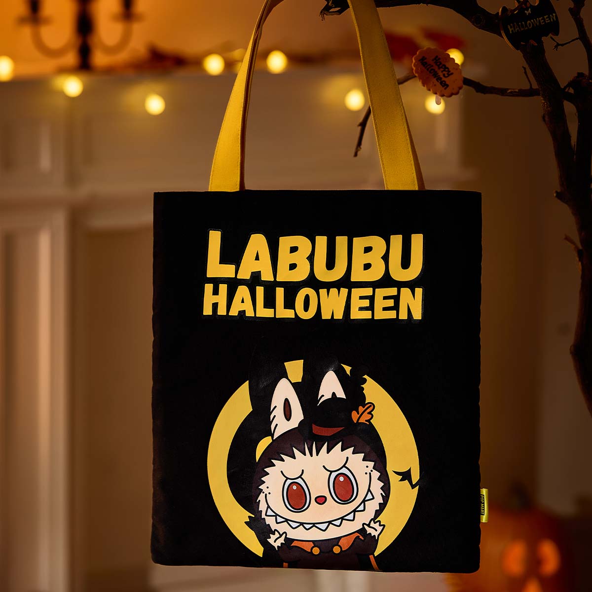 Labubu Halloween Canvas Tas – Limited Edition Tote 35x40cm | Herbruikbare Halloween Shopper - Afbeelding 4